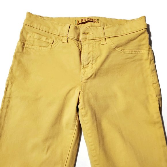 J Brand Women's Skinny Leg 811K120 Mid Rise Jeans in Pale Yellow, Size 25 - Picture 6 of 12